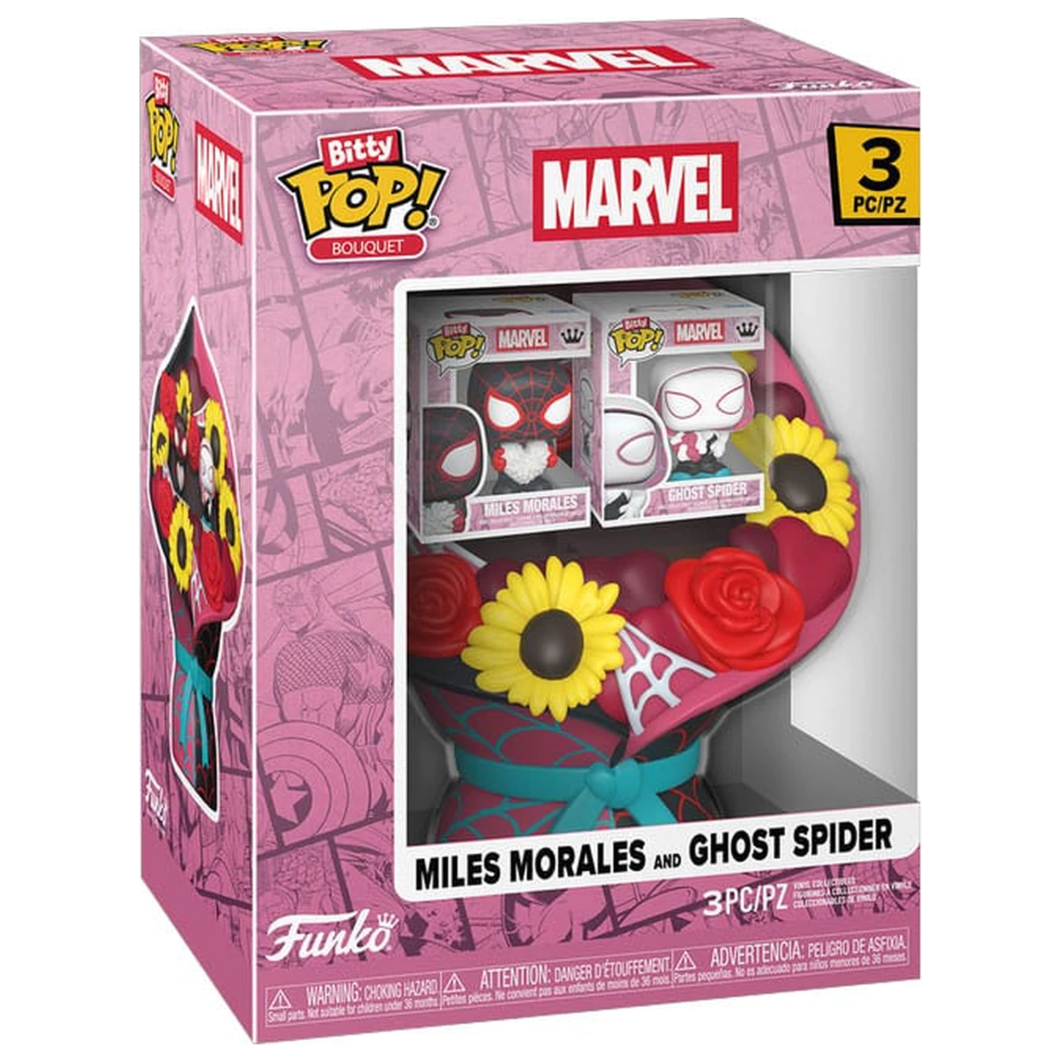 Marvel Bitty Funko POP! Bouquet Vinyl Figure 2-Pack Miles Morales & Ghost Spider (Valentine) product photo