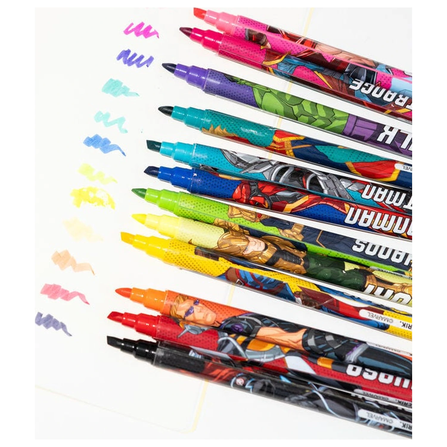 Marvel Avengers 12 erasable markers pack product photo