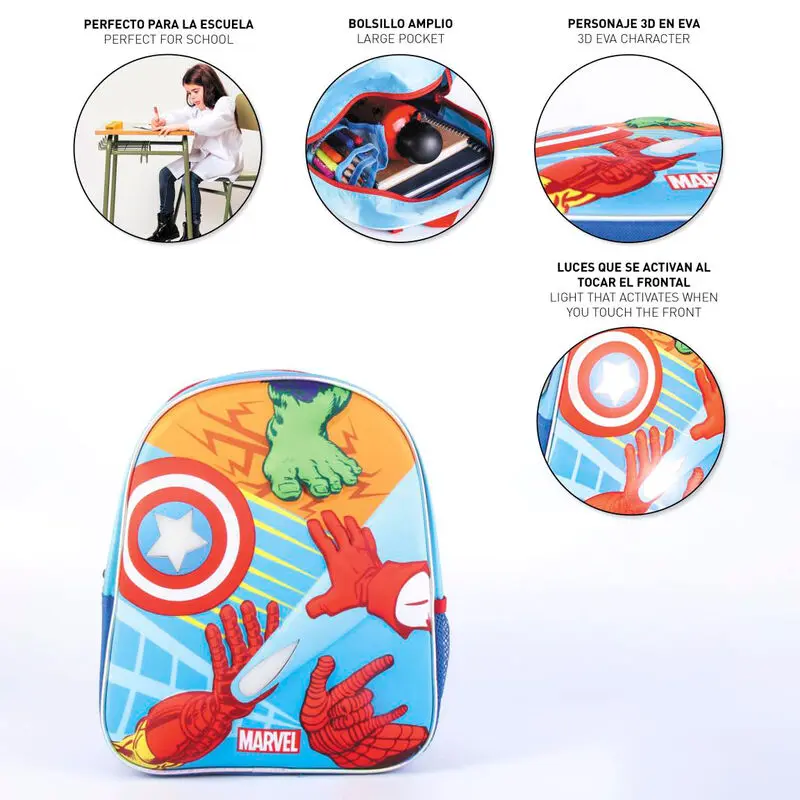 Marvel Avengers 3D backpack with lights 31cm termékfotó