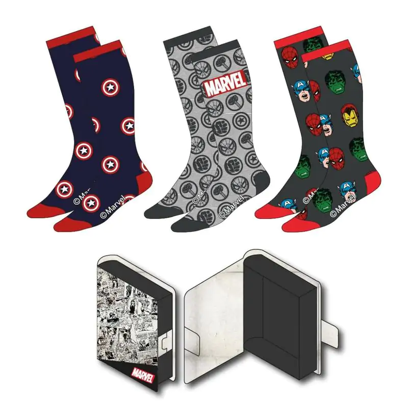 Marvel Avengers Pack of 3 adult socks termékfotó