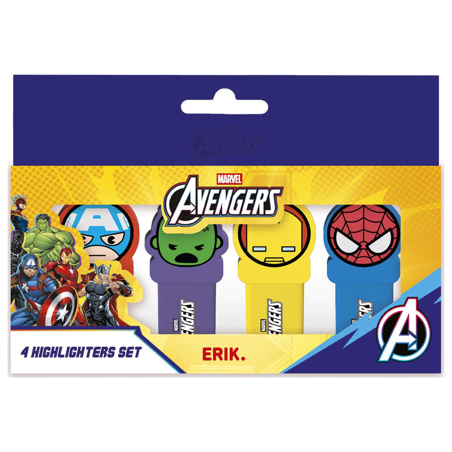 Marvel Avengers set of 4 highlighters with topper product photo