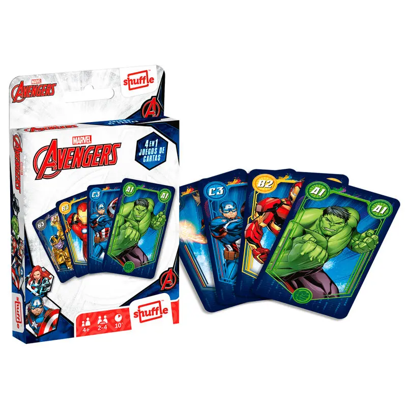 Marvel Avengers Shuffle 4 in 1 card game product photo