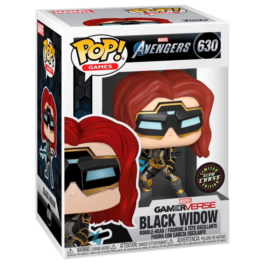 POP figure Marvel Avengers Game Black Widow Stark Tech Suit Glow Chase product photo