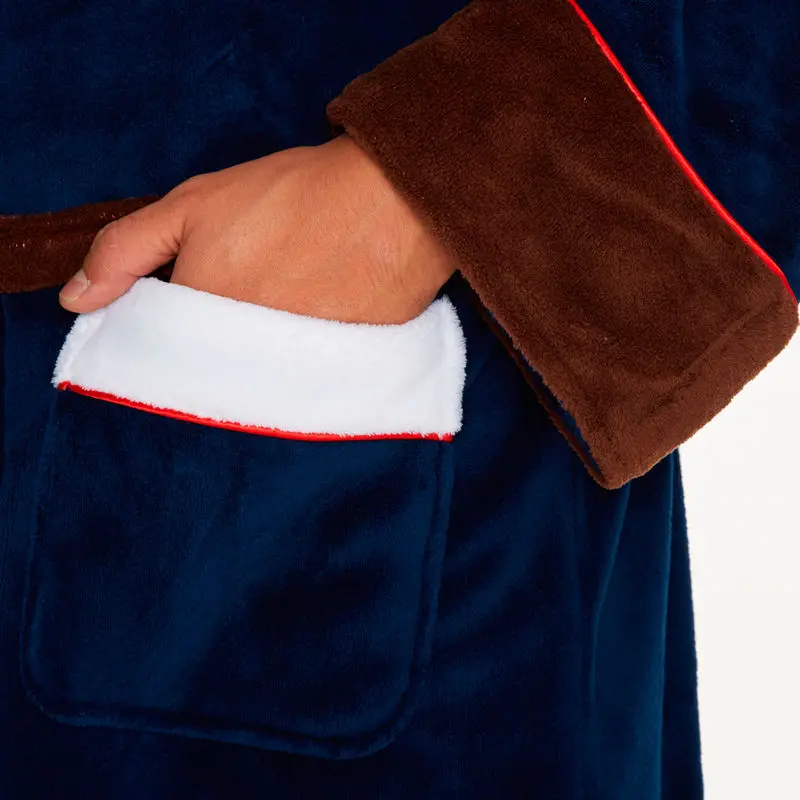 Marvel Avengers Infinity War Captain America mens fleece bathrobe product photo