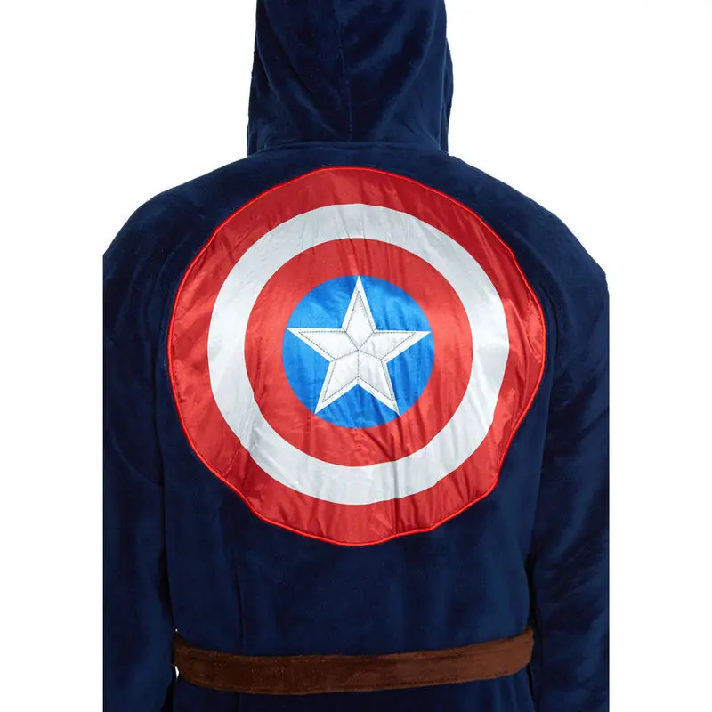 Marvel Avengers Infinity War Captain America mens fleece bathrobe product photo