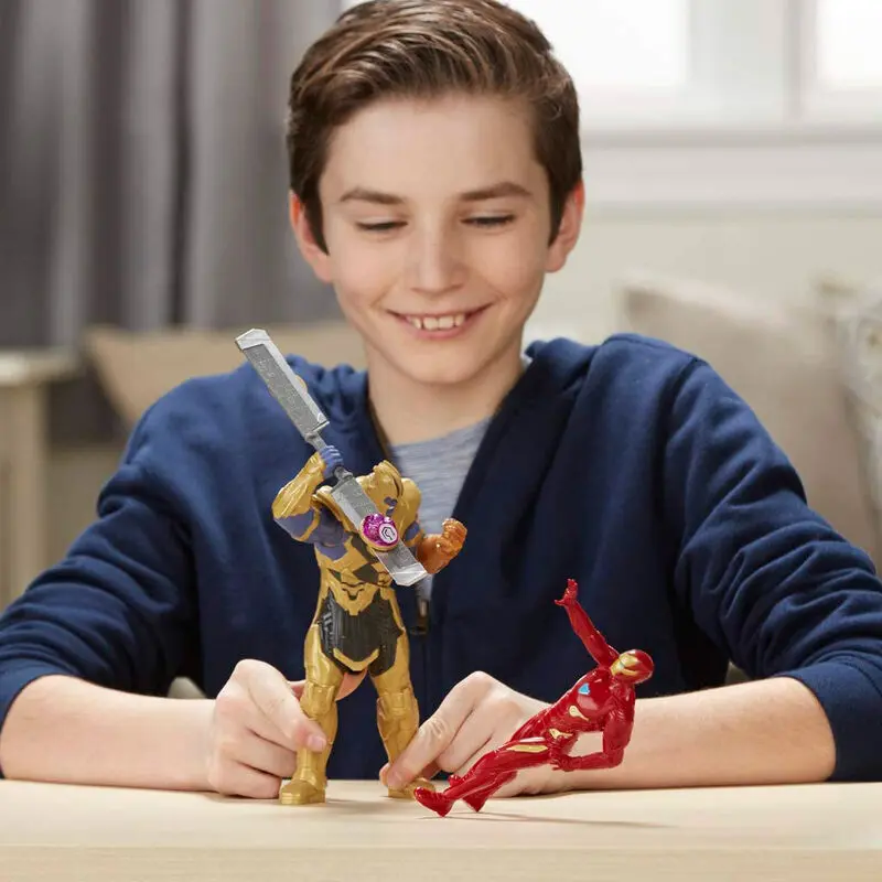 Spanish Marvel Avengers Iron Man vs Thanos set 2 figures product photo