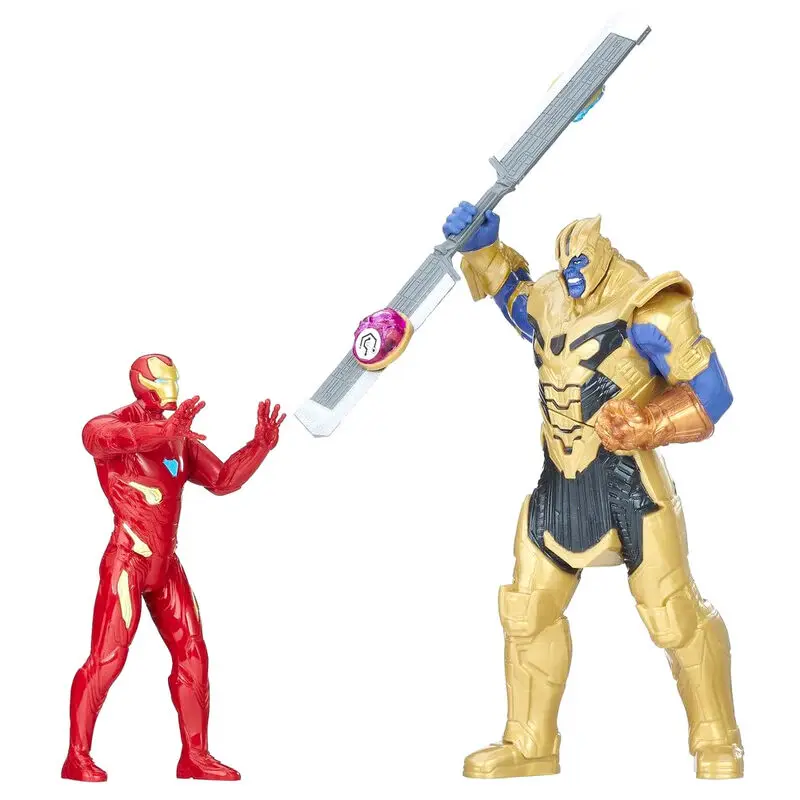 Spanish Marvel Avengers Iron Man vs Thanos set 2 figures product photo