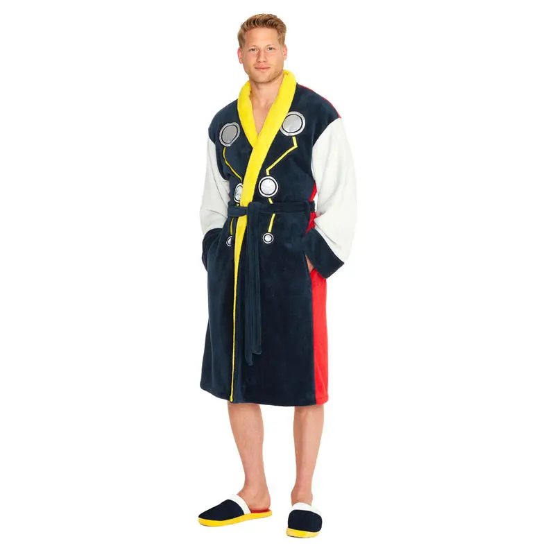 Marvel Avengers Thor mens fleece bathrobe product photo