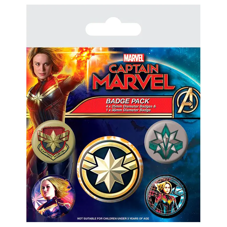 Marvel Captain Marvel set 5 badges product photo