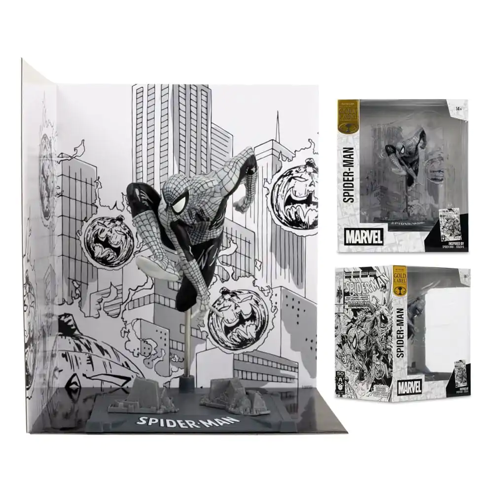 Marvel Collection PVC Statue 1/10 Spider-Man (Spider-Man #6)(Line Art)(Gold Label) 10 cm product photo