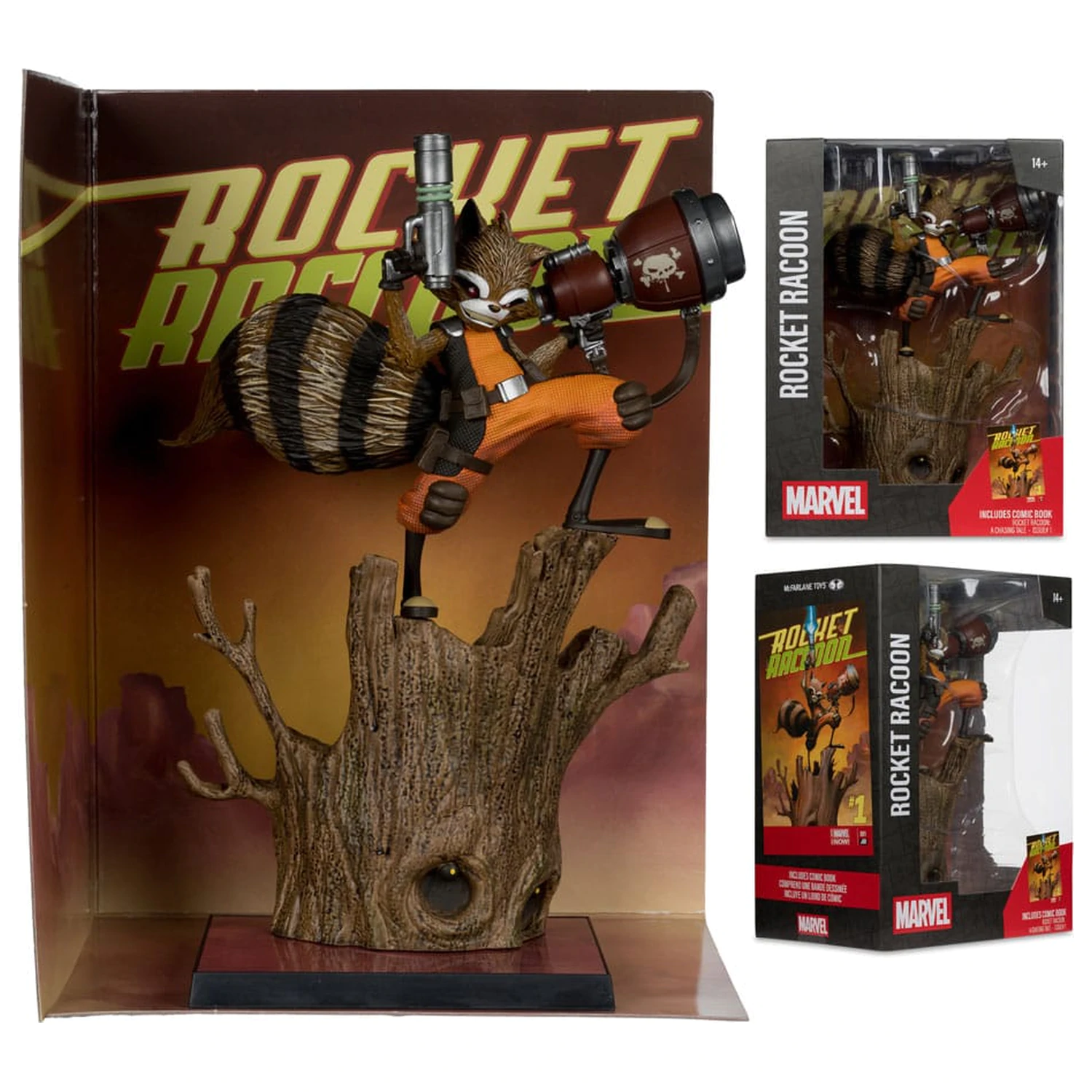 Marvel Collection PVC Statue 1/6 Rocket Racoon (Rocket Racoon: A Chasing Tale #1) 18 cm product photo