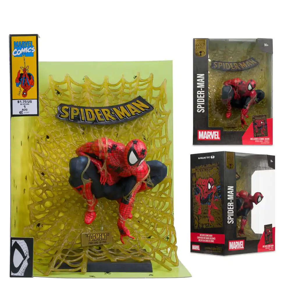 Marvel Collection PVC Statue 1/6 Spider-Man (Spider-Man # 1) (Gold Edition) (Gold Label) 15 cm product photo