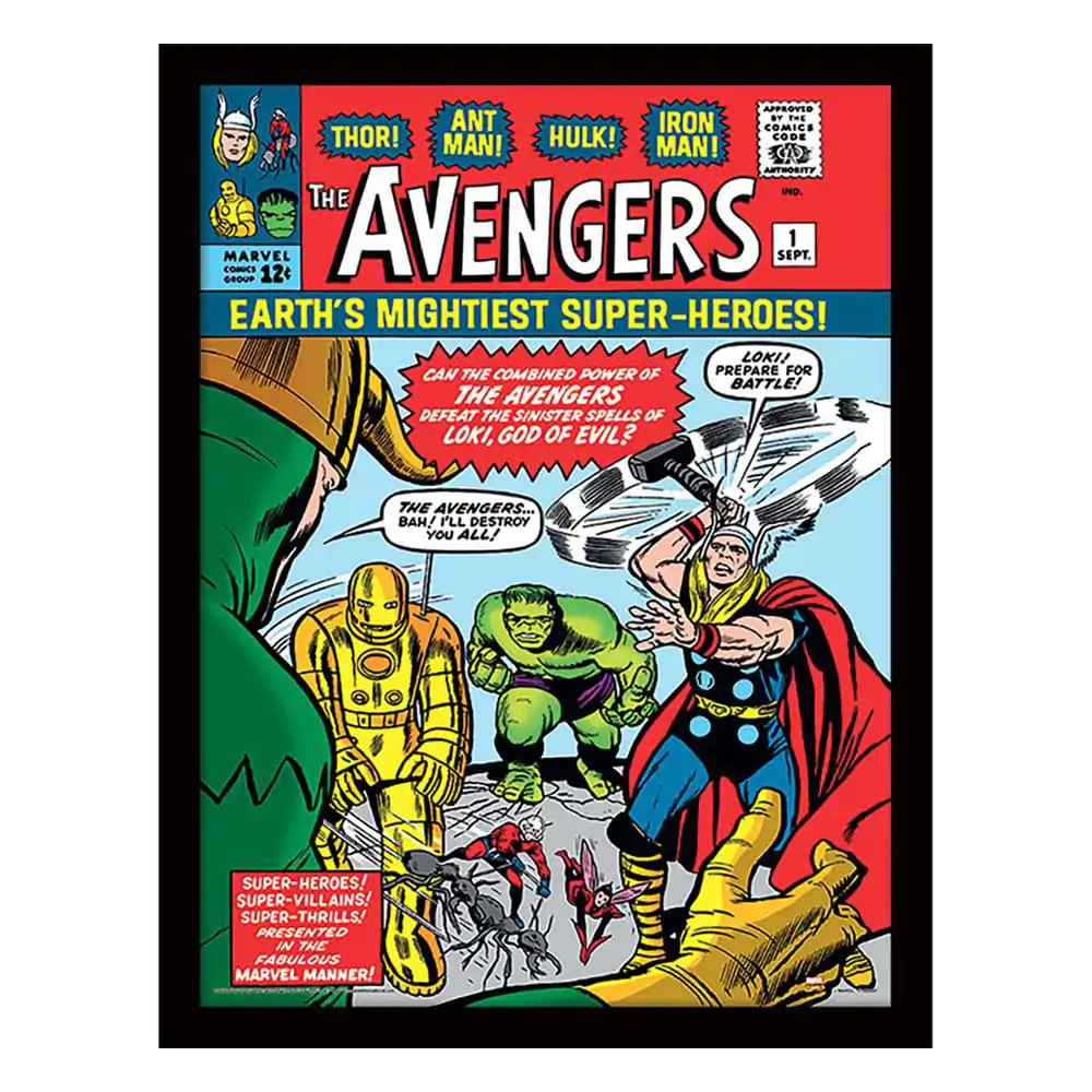 Marvel Collector Print Framed Poster Avengers vs. Loki Comic termékfotó