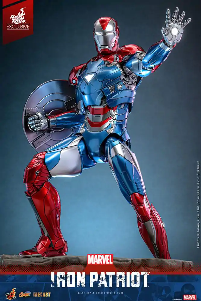 Marvel Comic Diecast Masterpiece Action Figure 1/6 Iron Patriot Hot Toys Exclusive 32 cm product photo