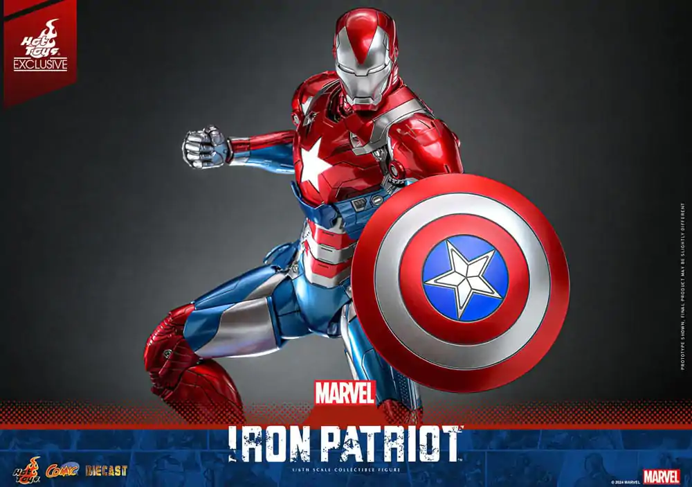 Marvel Comic Diecast Masterpiece Action Figure 1/6 Iron Patriot Hot Toys Exclusive 32 cm product photo