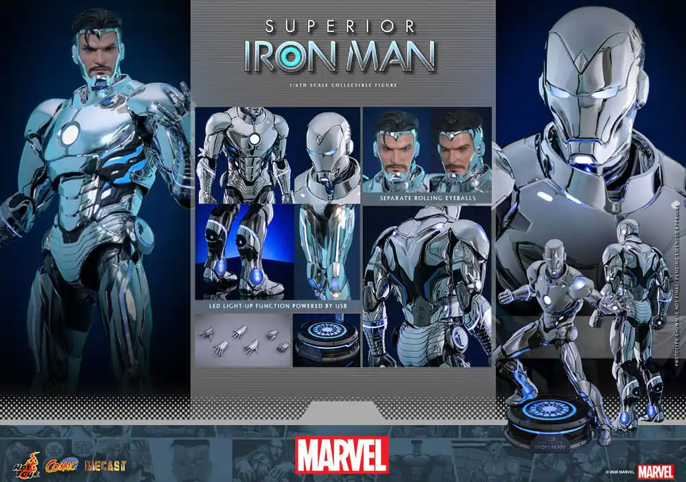 Marvel Comic Diecast Masterpiece Action Figure 1/6 Superior Iron Man 32 cm product photo