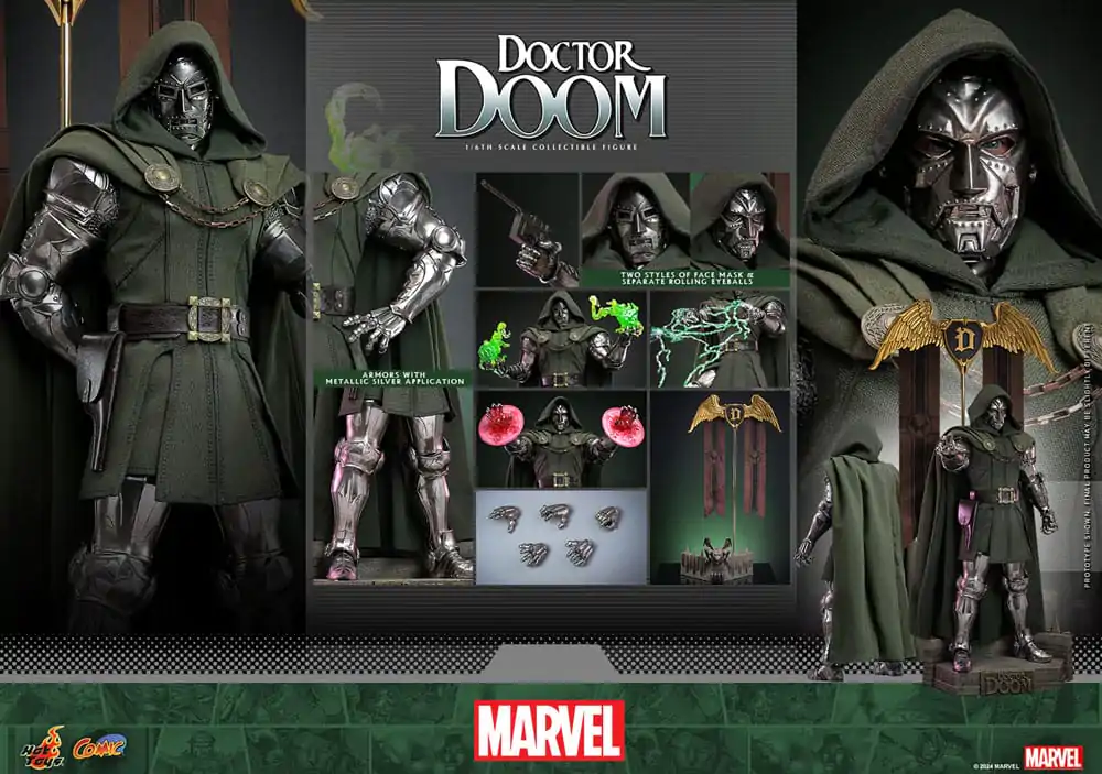 Marvel Comic Masterpiece Action Figure 1/6 Doctor Doom 33 cm termékfotó