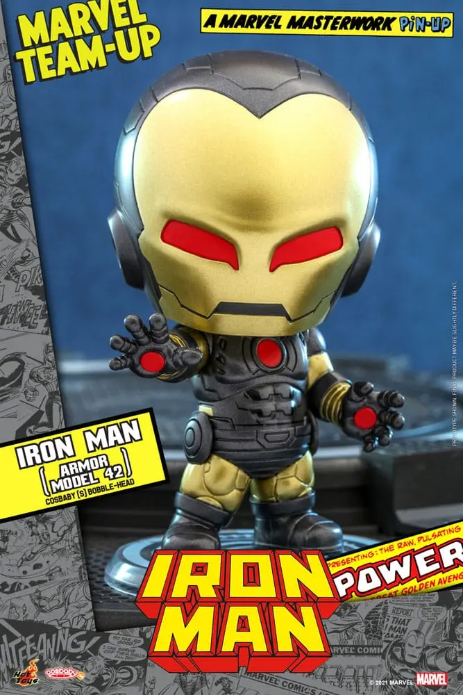 Marvel Comics Cosbaby (S) Mini Figure Iron Man (Armor Model 42) 10 cm product photo