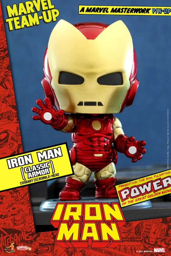 Marvel Comics Cosbaby (S) Mini Figure Iron Man (Classic Armor) 10 cm termékfotó