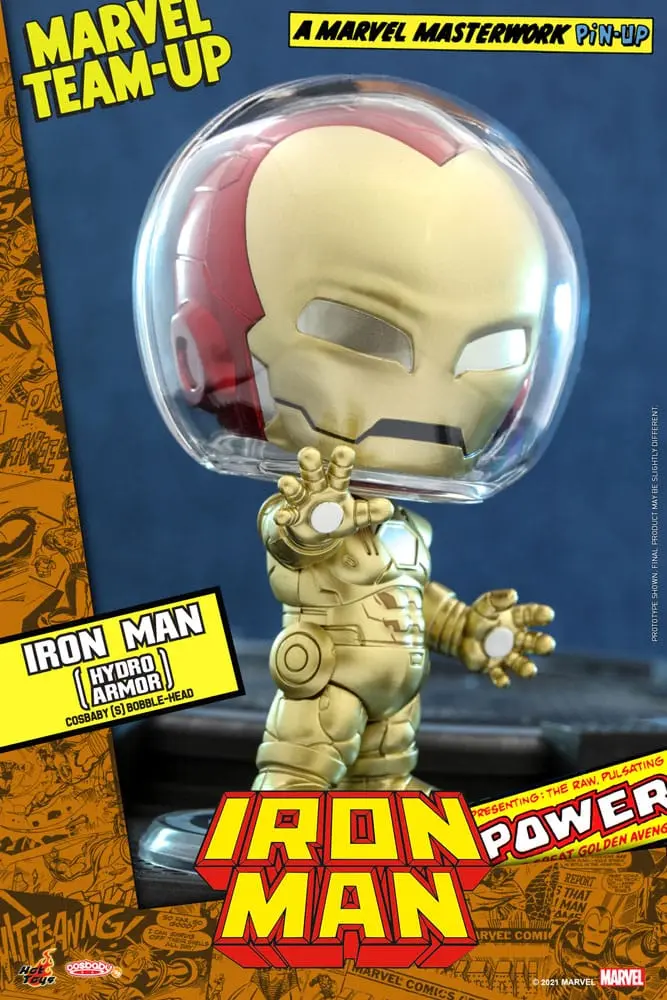 Marvel Comics Cosbaby (S) Mini Figure Iron Man (Hydro Armor) 10 cm termékfotó