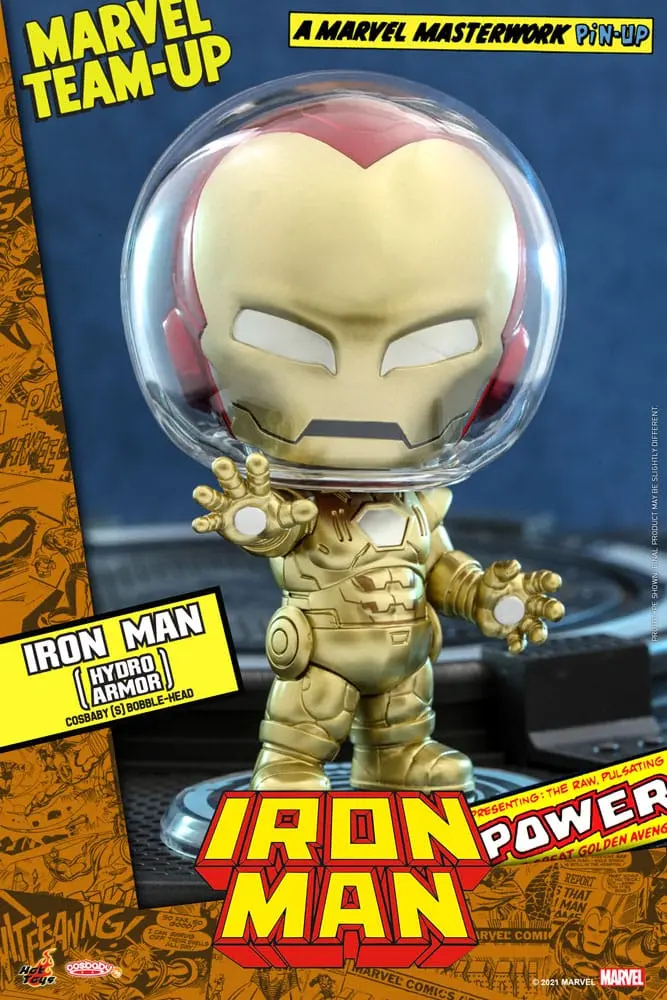 Marvel Comics Cosbaby (S) Mini Figure Iron Man (Hydro Armor) 10 cm termékfotó