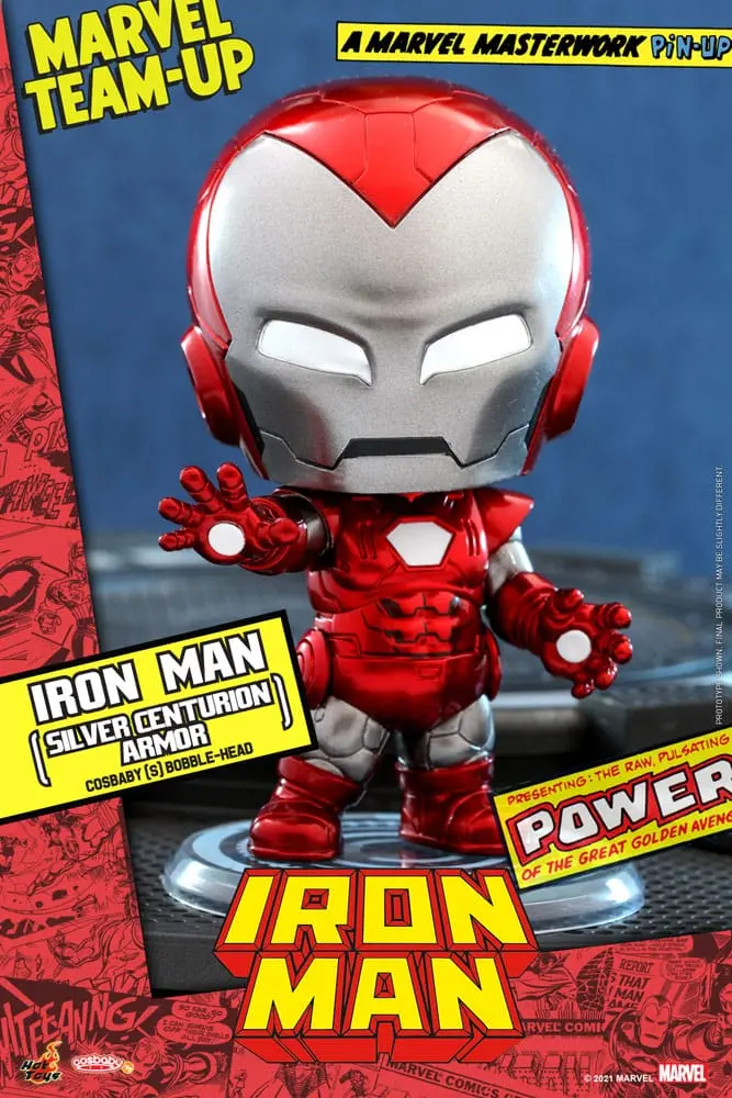 Marvel Comics Cosbaby (S) Mini Figure Iron Man (Silver Centurion Armor) 10 cm termékfotó