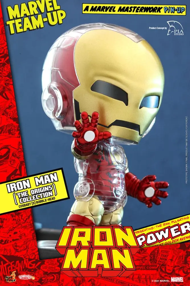 Marvel Comics Cosbaby (S) Mini Figure Iron Man (The Origins Collection) 10 cm termékfotó