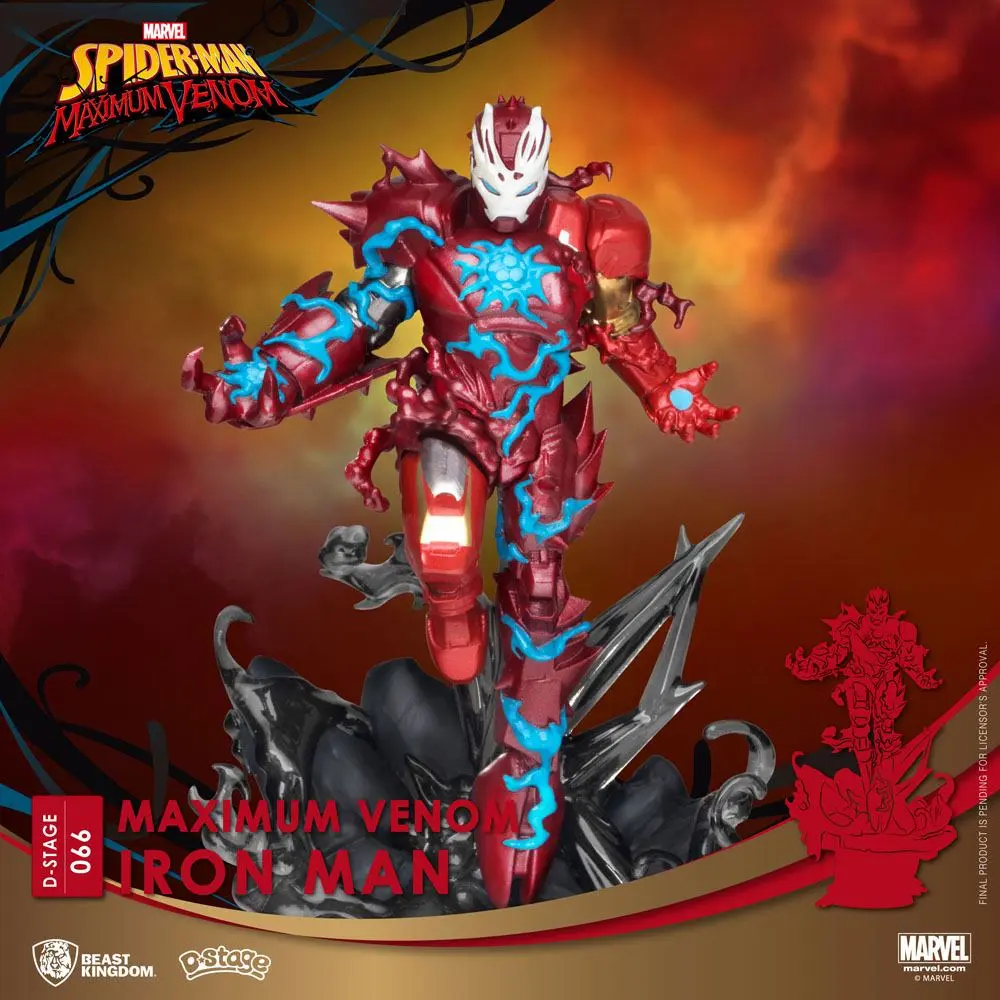 Marvel Comics D-Stage PVC Diorama Maximum Venom Iron Man 16 cm product photo