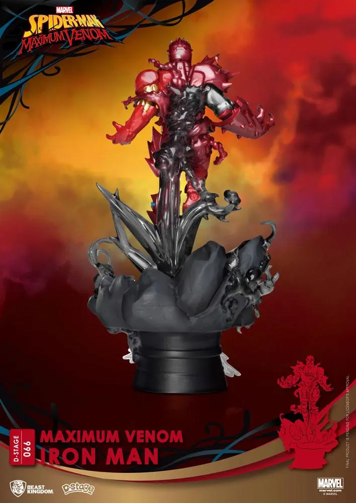 Marvel Comics D-Stage PVC Diorama Maximum Venom Iron Man 16 cm product photo