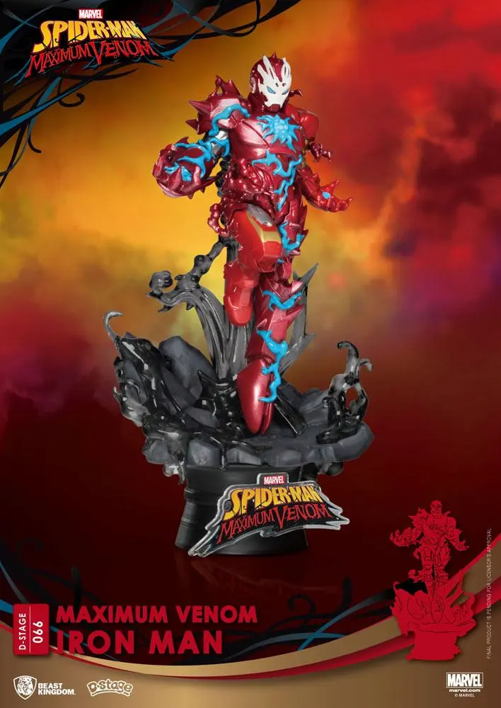 Marvel Comics D-Stage PVC Diorama Maximum Venom Iron Man 16 cm product photo