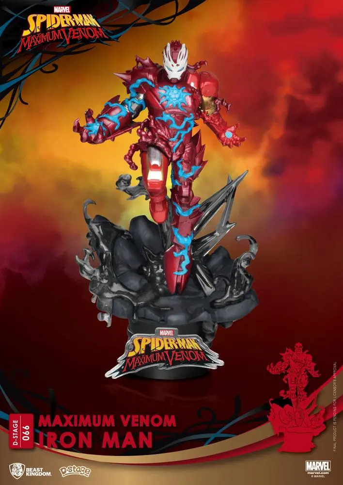 Marvel Comics D-Stage PVC Diorama Maximum Venom Iron Man 16 cm product photo