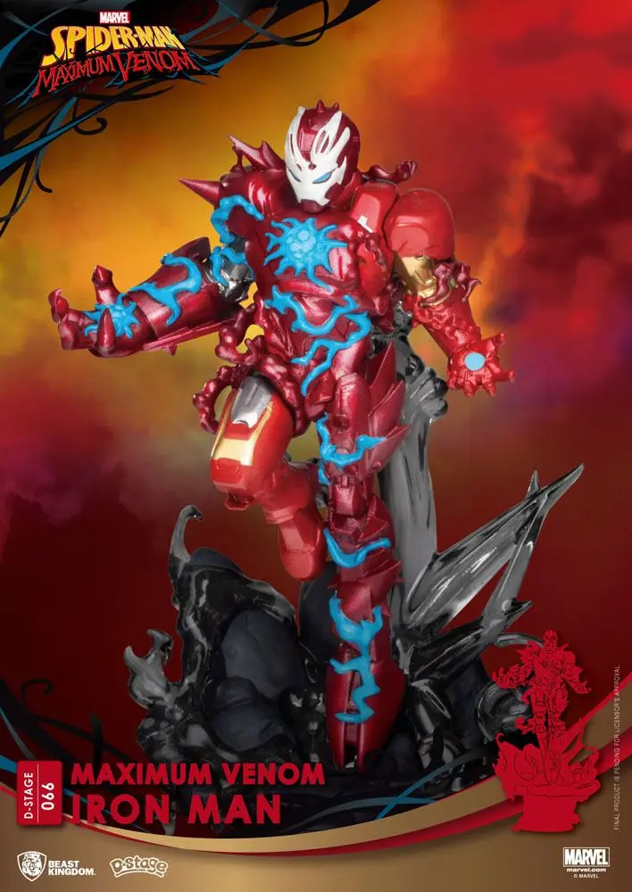 Marvel Comics D-Stage PVC Diorama Maximum Venom Iron Man 16 cm product photo