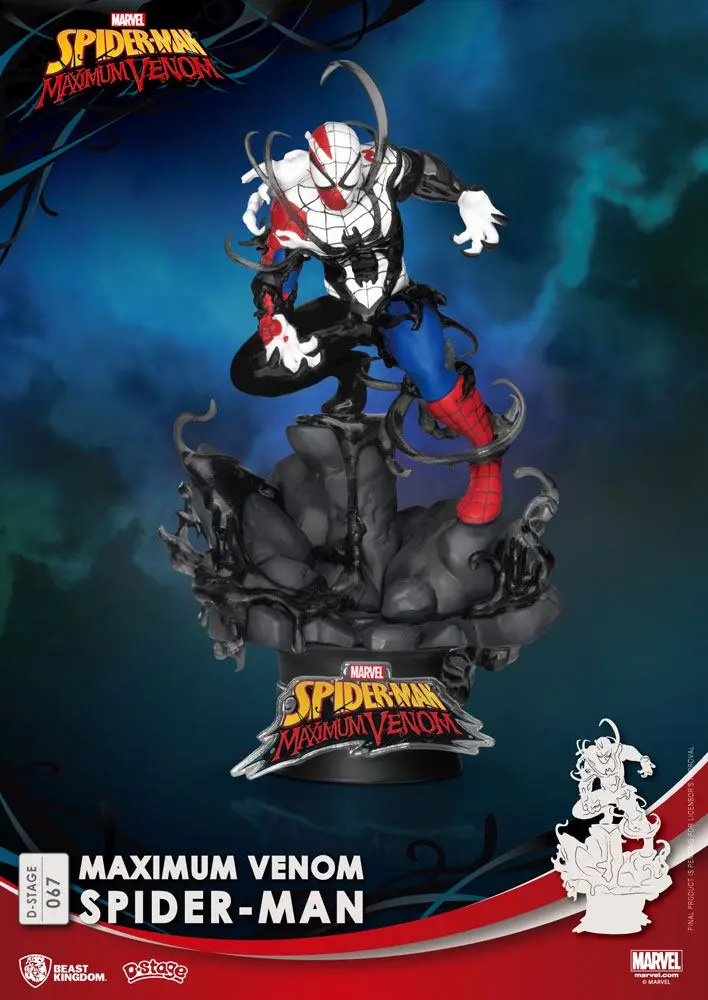 Marvel Comics D-Stage PVC Diorama Maximum Venom Spider-Man 16 cm product photo