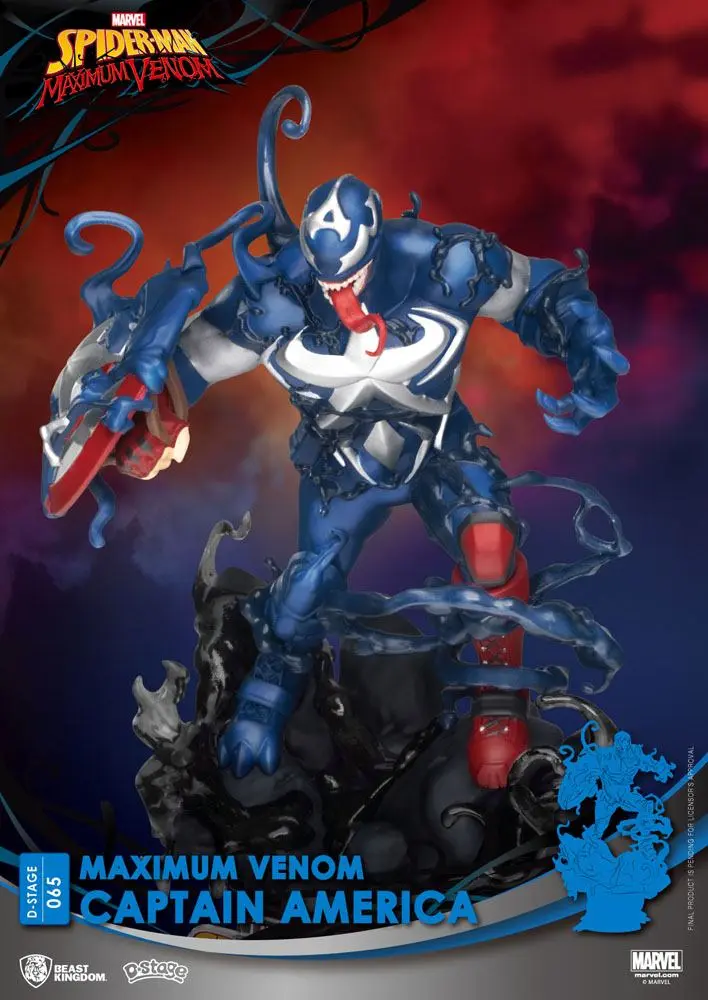 Marvel Comics D-Stage PVC Diorama Maximum Venom Captain America 16 cm product photo