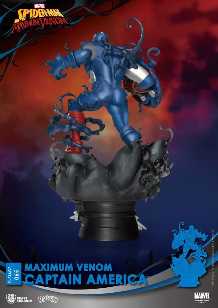 Marvel Comics D-Stage PVC Diorama Maximum Venom Captain America 16 cm product photo