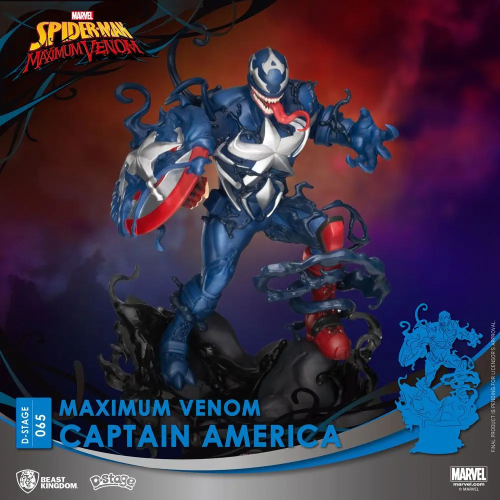 Marvel Comics D-Stage PVC Diorama Maximum Venom Captain America 16 cm product photo
