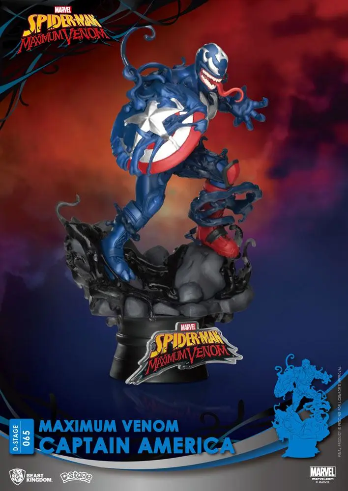 Marvel Comics D-Stage PVC Diorama Maximum Venom Captain America 16 cm product photo