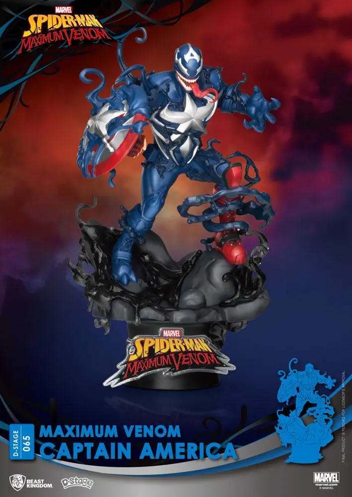 Marvel Comics D-Stage PVC Diorama Maximum Venom Captain America 16 cm product photo