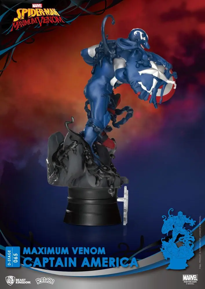 Marvel Comics D-Stage PVC Diorama Maximum Venom Captain America 16 cm product photo