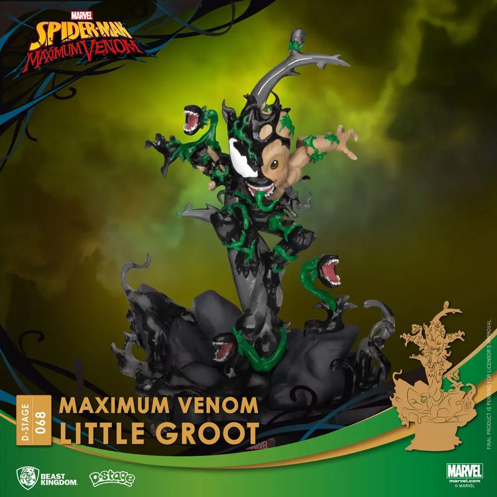 Marvel Comics D-Stage PVC Diorama Maximum Venom Little Groot 16 cm product photo
