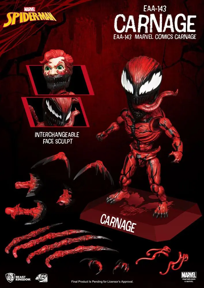 Marvel Comics Egg Attack Action Action Figure Carnage 17 cm product photo