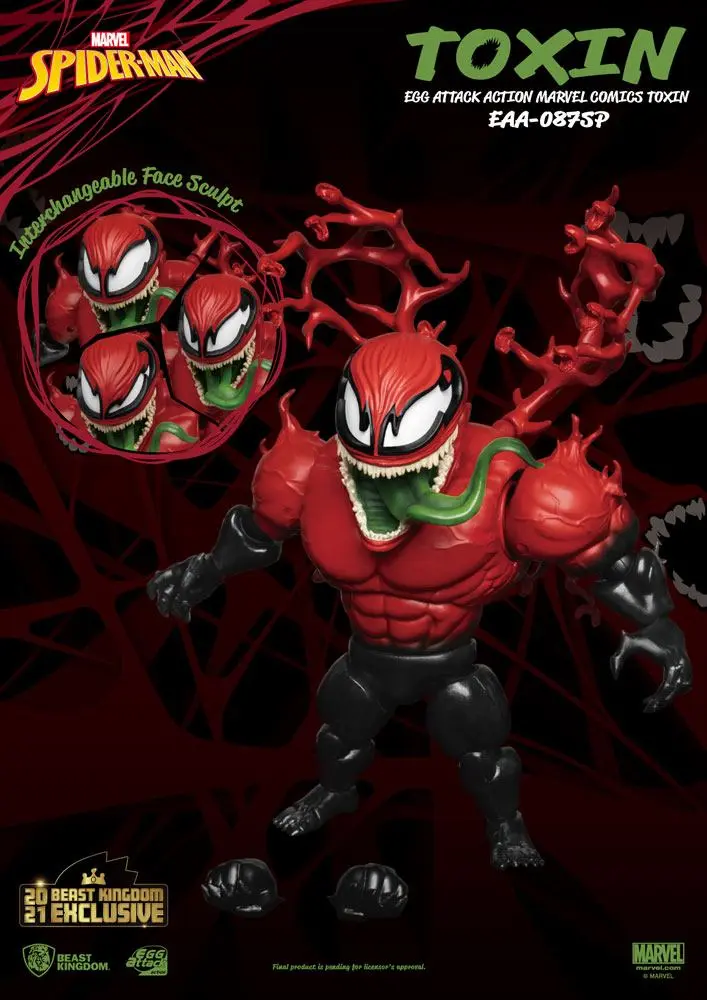 Marvel Comics Egg Attack Action Action Figure Toxin Beast Kingdom 2021 Exclusive 20 cm product photo