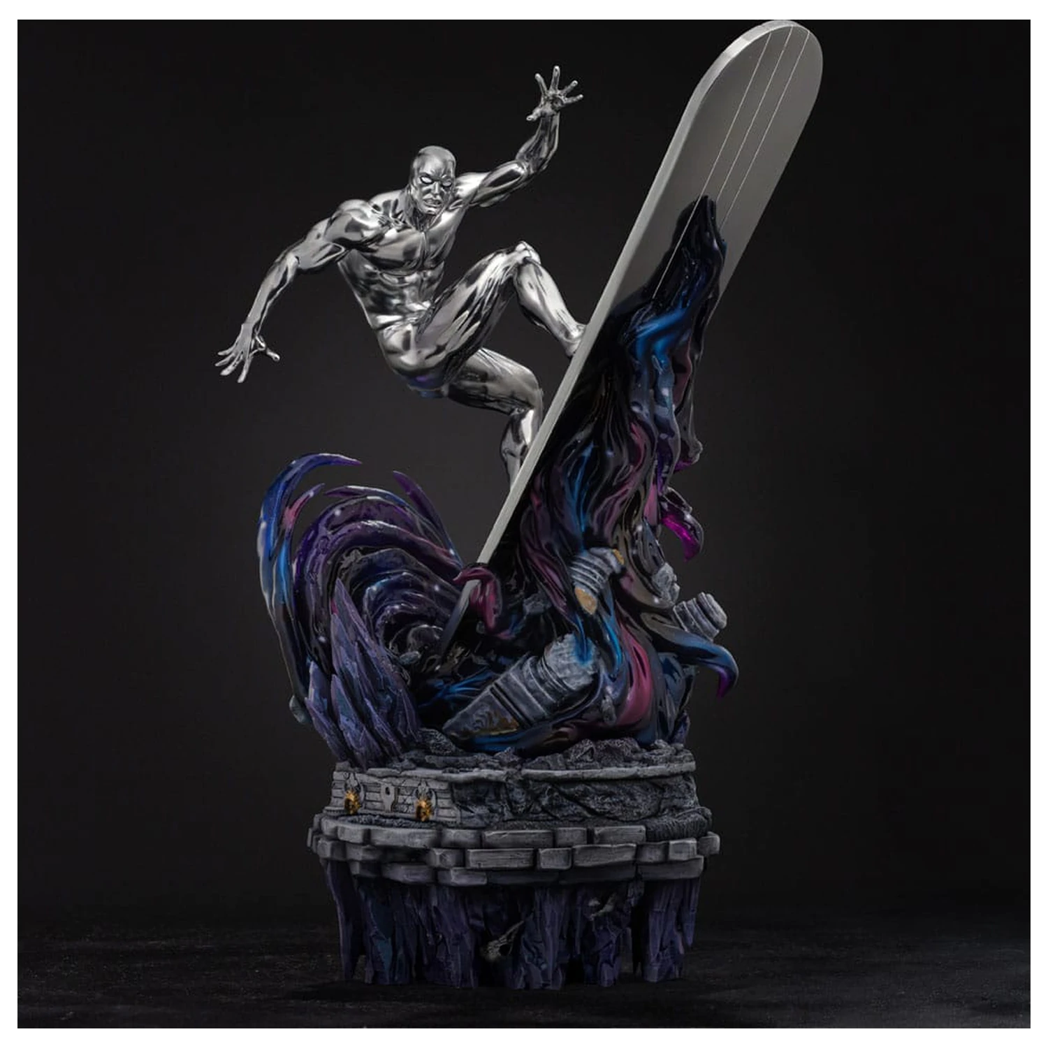 Marvel Comics Infinity Gauntlet Diorama Art Scale Statue 1/10 Silver Surfer Deluxe 36 cm product photo