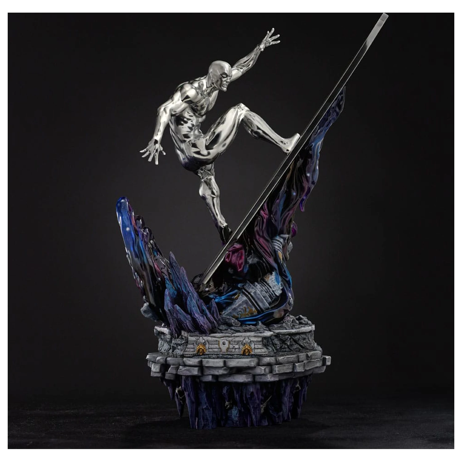 Marvel Comics Infinity Gauntlet Diorama Art Scale Statue 1/10 Silver Surfer Deluxe 36 cm product photo