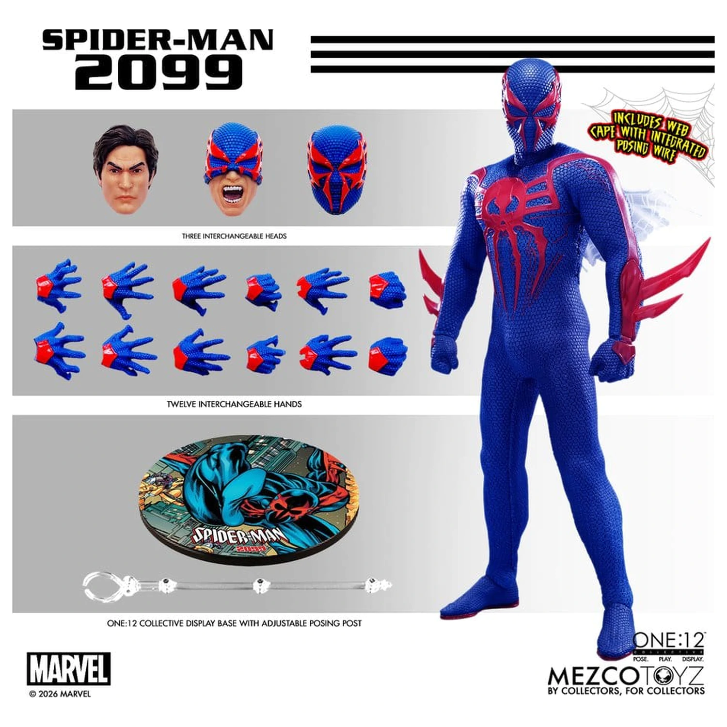 Marvel Comics One:12 Collective Action Figure 1/12 Spider-Man 2099 17 cm product photo