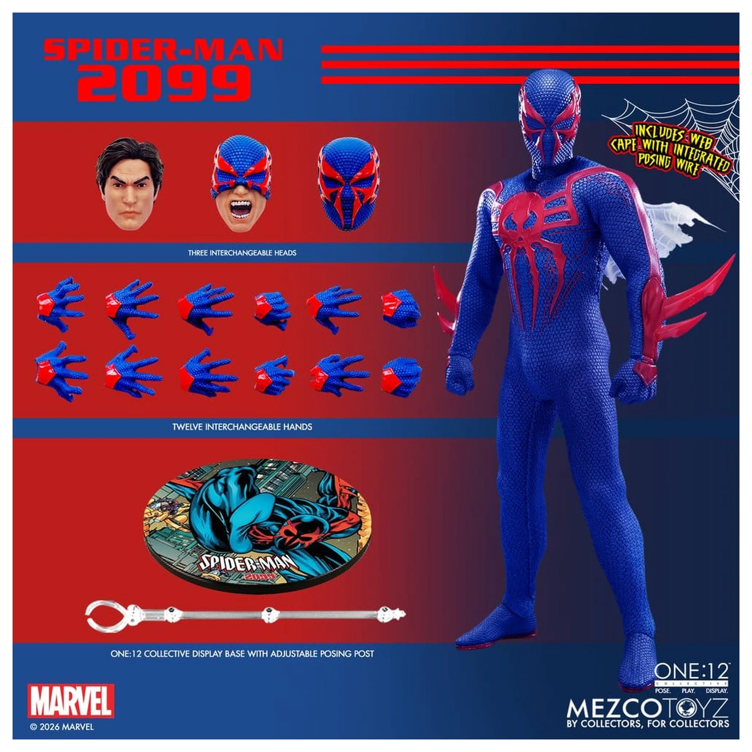 Marvel Comics One:12 Collective Action Figure 1/12 Spider-Man 2099 17 cm product photo
