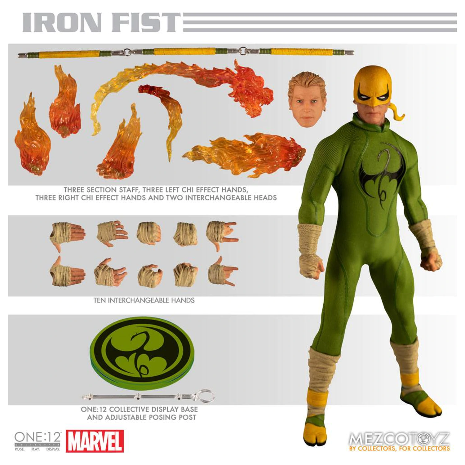 Marvel Comics One:12 Collective Action Figure 1/12 Iron Fist 17 cm product photo