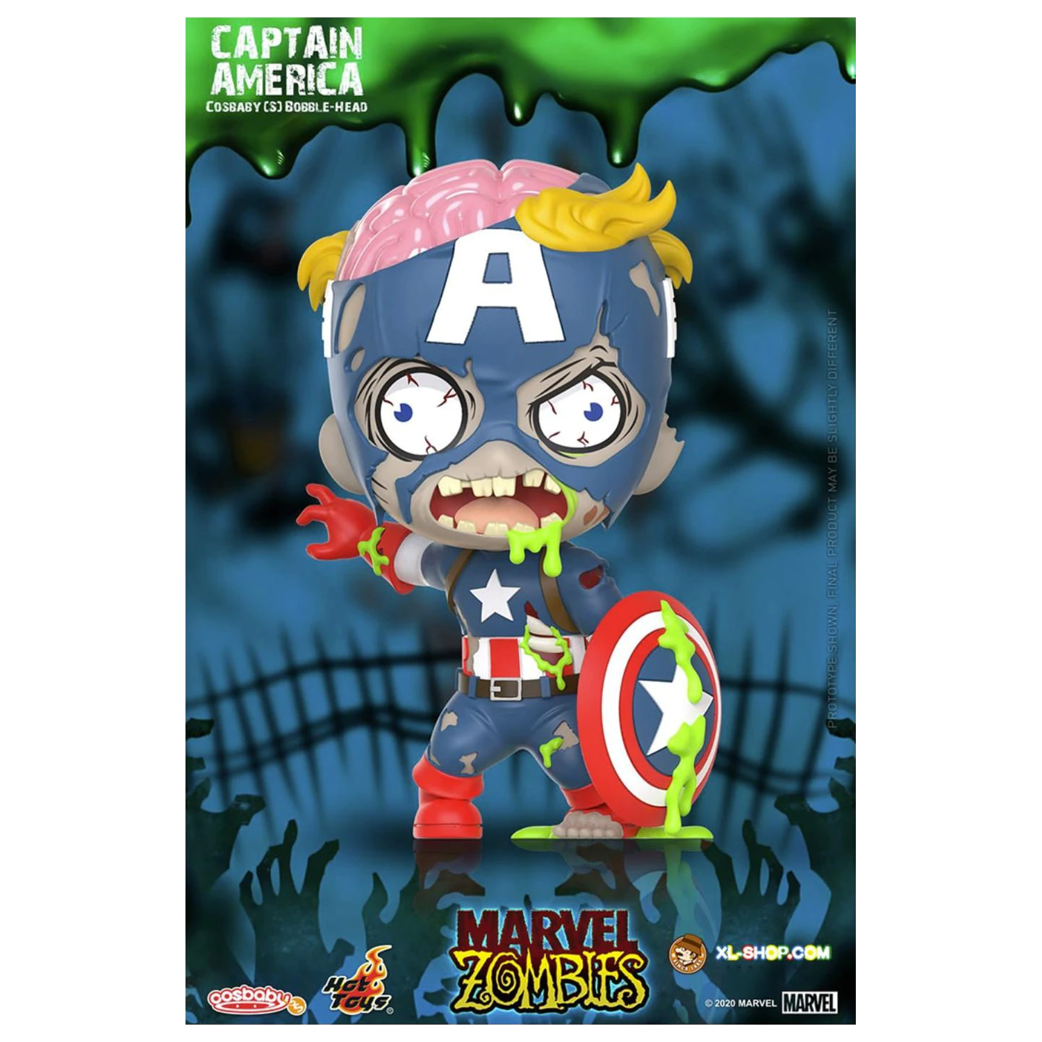Marvel Cosbaby Wave 1 Captain America Zombie product photo