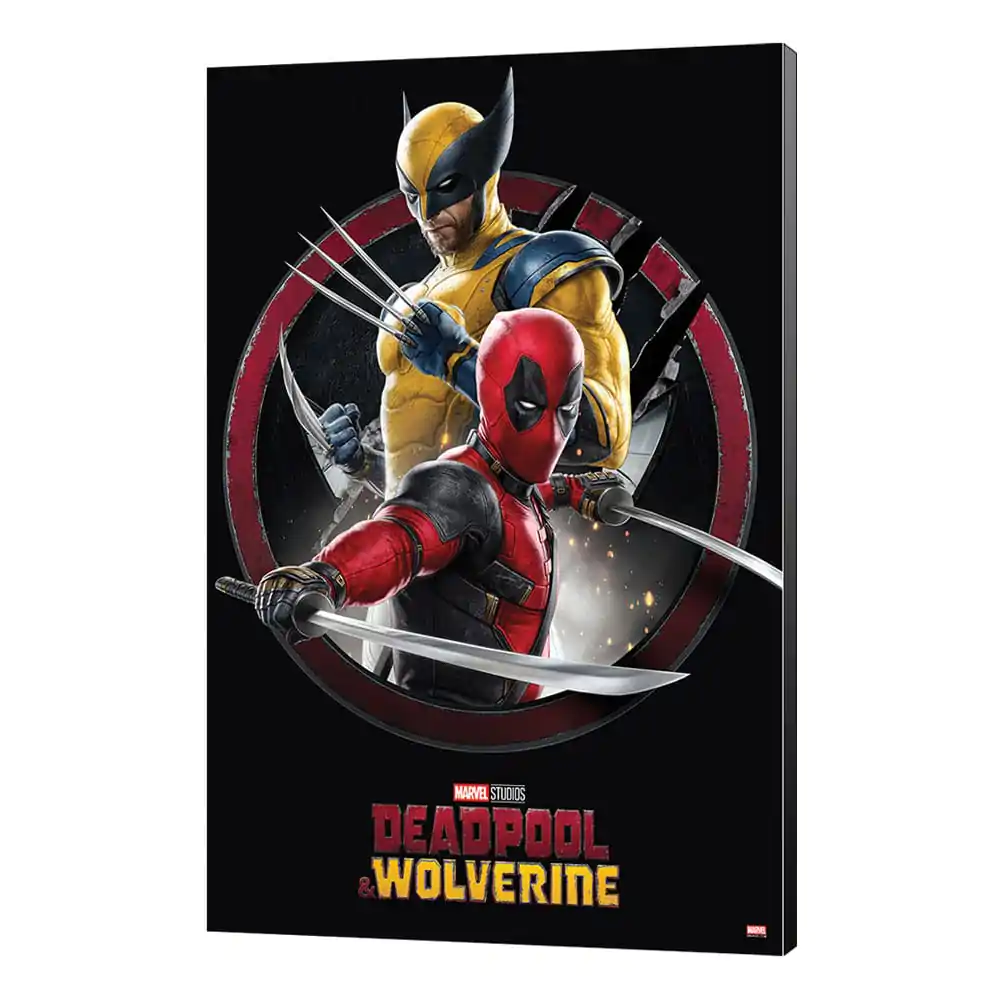 Marvel Wooden Wall Art Deadpool & Wolverine 01 Action 35 x 50 cm termékfotó