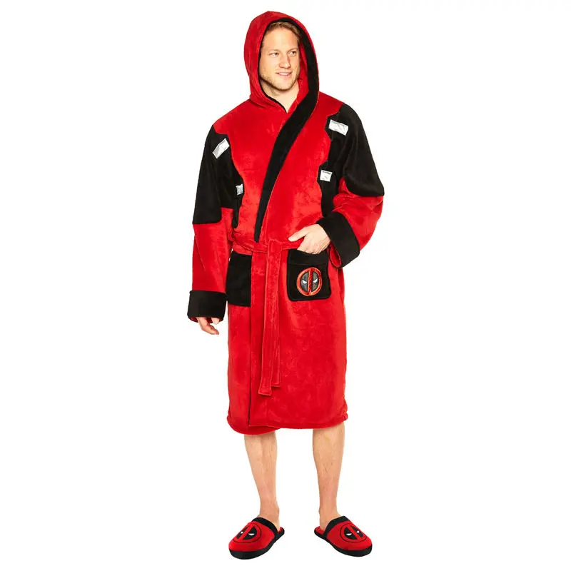 Marvel Deadpool mens fleece bathrobe product photo